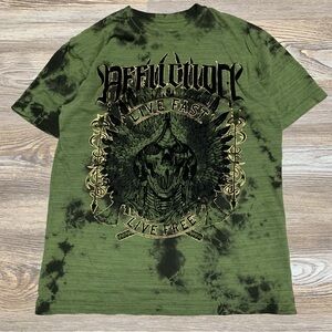 Affliction Green Skull Tee